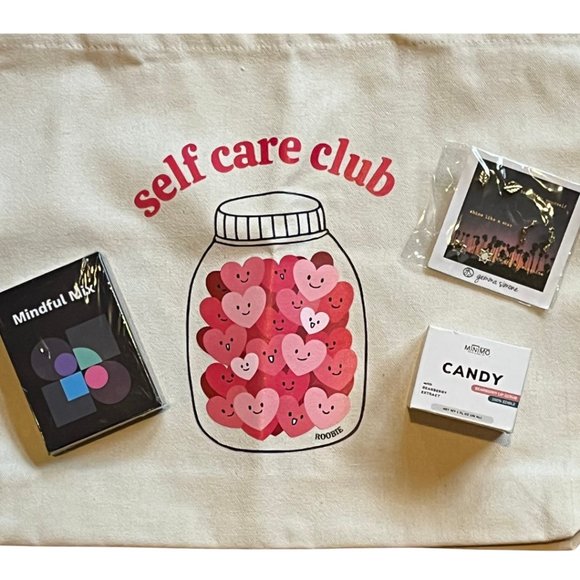 COPY - Self Care Club - 4 item bundle - tote, lip scrub, earrings, & mindfulnes… - Picture 2 of 14